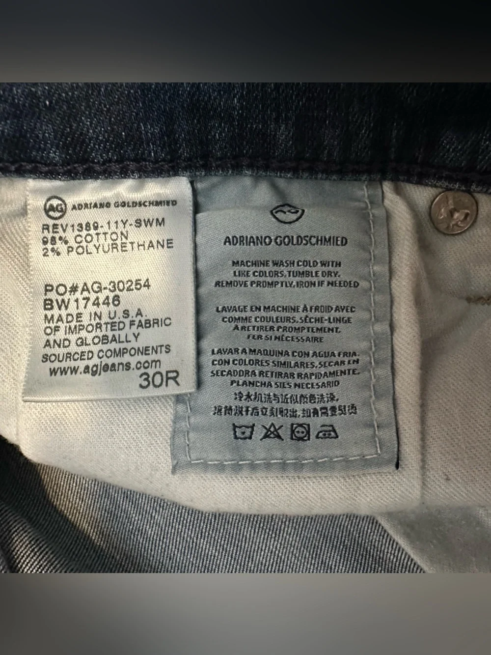 AG Adriano Goldschmied Women’s Dark Blue Skinny Jeans - Faded Wash - Picture 7 of 10